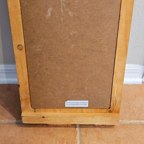 RARE RUSTIC FARMHOUSE CHICKEN ROOSTER KITCHEN OFFICE WOOD MEMO NOTE CHALKBOARD - Picture 15 of 15